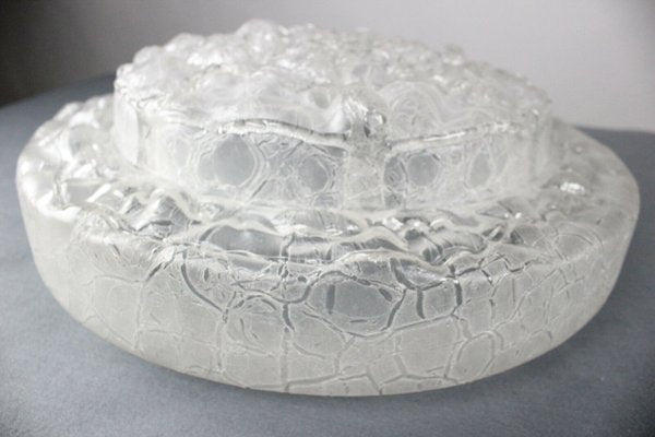 Mid-Century Frosted Ice Glass Ceiling Lamp from Doria Leuchten, 1960s-FUP-698470