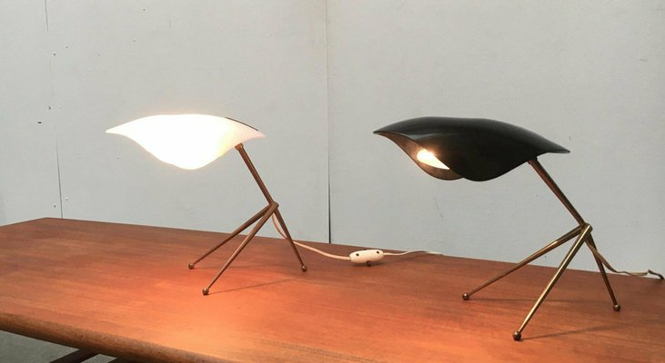 Mid-Century German Acryl and Brass Tripod Table Lamp from Cosack, 1960s, Set of 2-UAH-2036175