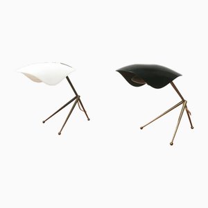 Mid-Century German Acryl and Brass Tripod Table Lamp from Cosack, 1960s, Set of 2-UAH-2036175