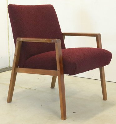 Mid-Century German Armchair in Fabric and Wood-FYZ-1798617