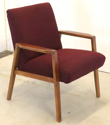 Mid-Century German Armchair in Fabric and Wood-FYZ-1798617