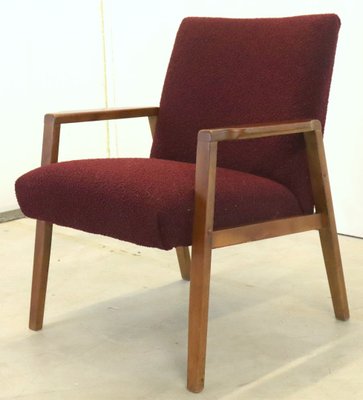 Mid-Century German Armchair in Fabric and Wood-FYZ-1798617