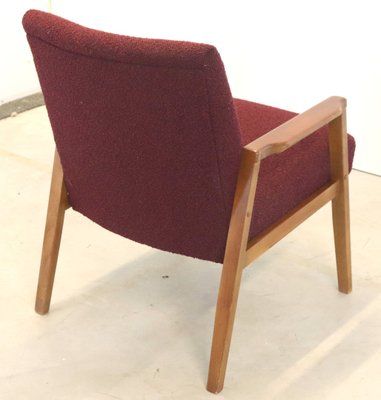 Mid-Century German Armchair in Fabric and Wood-FYZ-1798617