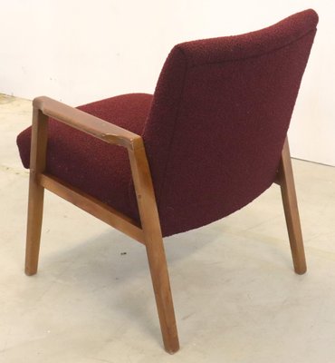 Mid-Century German Armchair in Fabric and Wood-FYZ-1798617