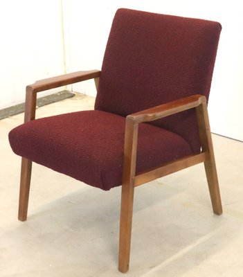 Mid-Century German Armchair in Fabric and Wood-FYZ-1798617