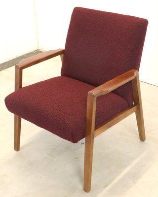 Mid-Century German Armchair in Fabric and Wood-FYZ-1798617