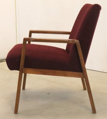 Mid-Century German Armchair in Fabric and Wood-FYZ-1798617