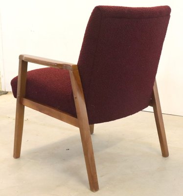 Mid-Century German Armchair in Fabric and Wood-FYZ-1798617