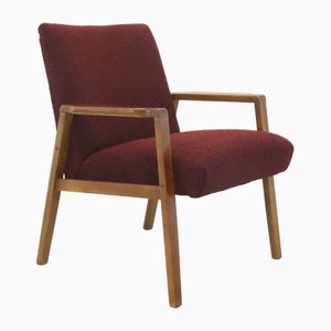 Mid-Century German Armchair in Fabric and Wood-FYZ-1798617