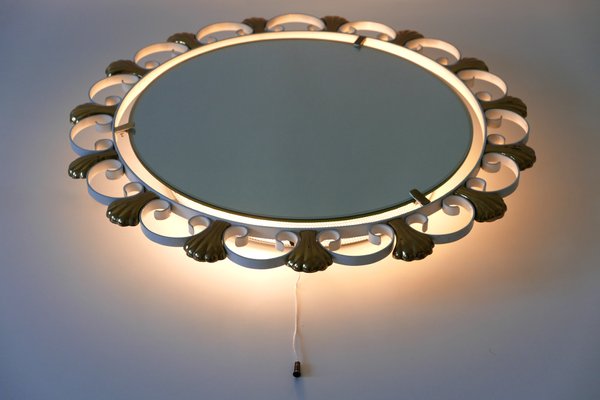 Mid-Century German Backlit Wall Mirror from Hillebrand Lighting, 1960s-WPT-566640