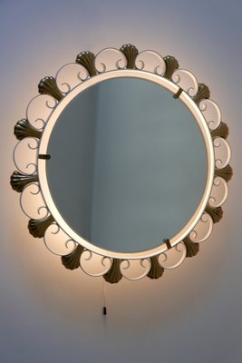 Mid-Century German Backlit Wall Mirror from Hillebrand Lighting, 1960s-WPT-566640