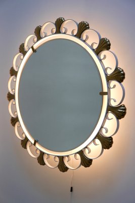 Mid-Century German Backlit Wall Mirror from Hillebrand Lighting, 1960s-WPT-566640