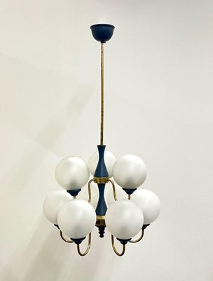 Mid-Century German Brass 8-Arm Chandelier, 1970s-ZCY-1375592