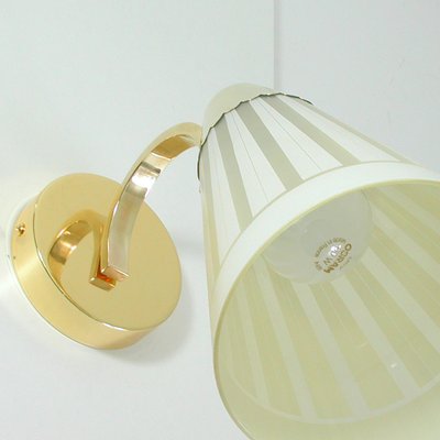 Mid-Century German Brass and Glass Wall Light Sconce, 1950s-OE-897849