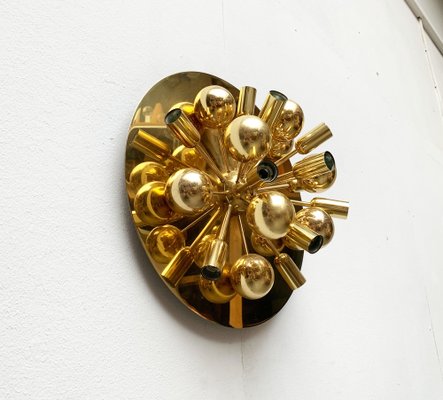 Mid-Century German Brass Atomic Ceiling or Wall Lamp by Dorothee Becker for Cosack, 1970s-UAH-1353122