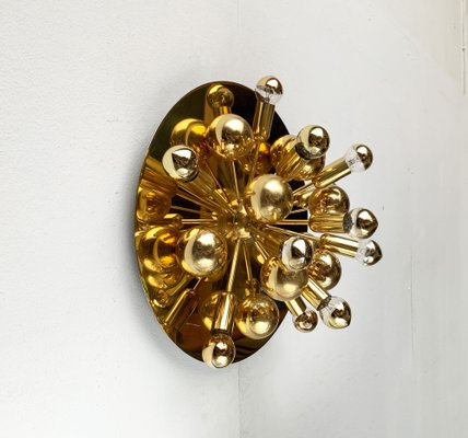 Mid-Century German Brass Atomic Ceiling or Wall Lamp by Dorothee Becker for Cosack, 1970s-UAH-1353122