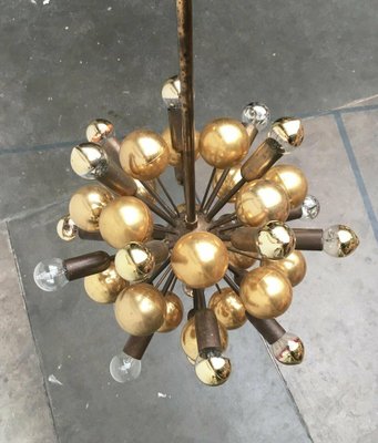 Mid-Century German Brass Atomic Ceiling Pendant Lamp by Dorothee Becker for Cosack, 1970s-UAH-1799619