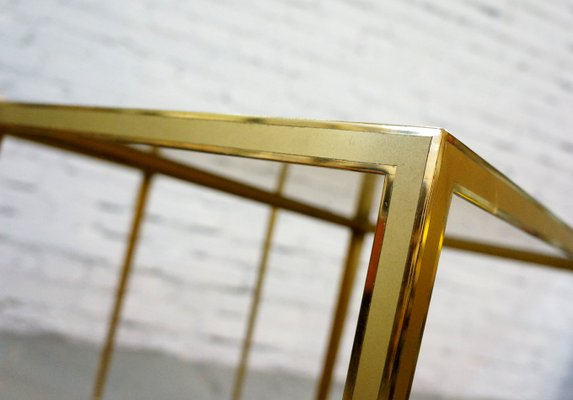 Mid-Century German Brass Coffee Tables from Vereinigte Werkstätten, 1960s, Set of 3-QFD-882624