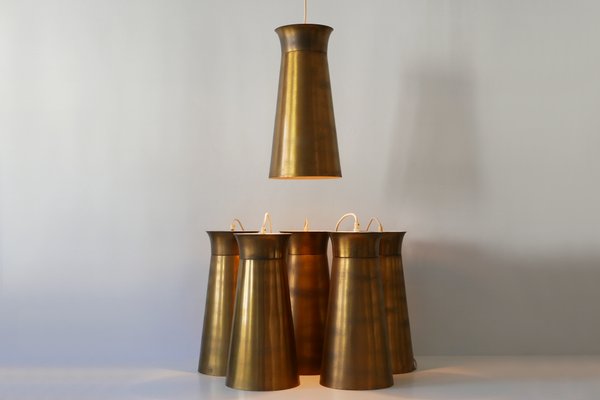 Mid-Century German Brass Pendant Lamp, 1950s-WPT-563864