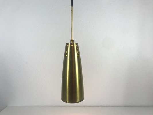 Mid-Century German Brass Pendant Lamps, 1950s, Set of 3-PUK-566941