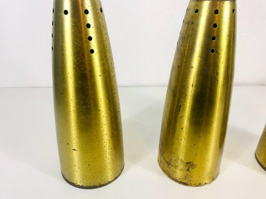 Mid-Century German Brass Pendant Lamps, 1950s, Set of 3-PUK-566941