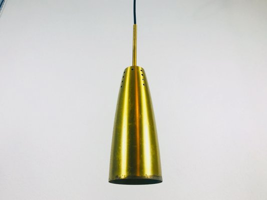 Mid-Century German Brass Pendant Lamps, 1950s, Set of 3-PUK-566941