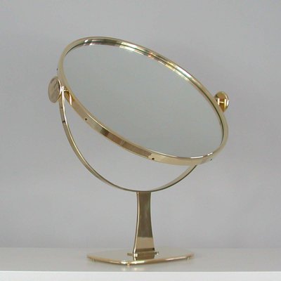 Mid-Century German Brass Table Mirror from Vereinigte Werkstätten München, 1960s-OE-911108