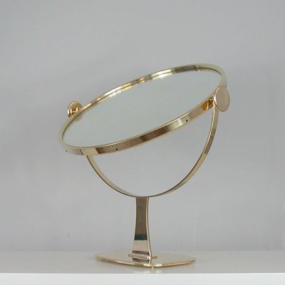 Mid-Century German Brass Table Mirror from Vereinigte Werkstätten München, 1960s-OE-911108