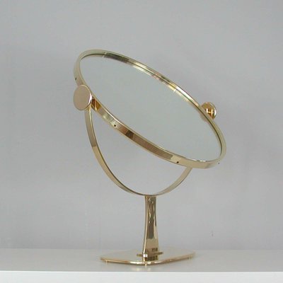 Mid-Century German Brass Table Mirror from Vereinigte Werkstätten München, 1960s-OE-911108