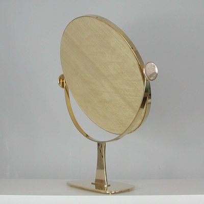 Mid-Century German Brass Table Mirror from Vereinigte Werkstätten München, 1960s-OE-911108