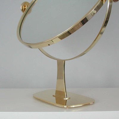 Mid-Century German Brass Table Mirror from Vereinigte Werkstätten München, 1960s-OE-911108