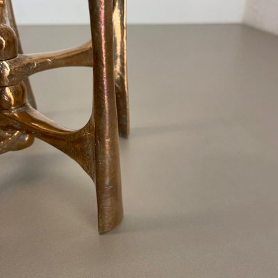 Mid-Century German Brutalist Candleholder in Bronze by Michael Harjes, 1960s-QZ-1372733