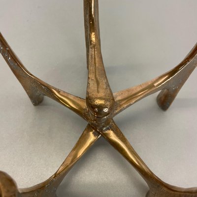 Mid-Century German Brutalist Candleholder in Bronze by Michael Harjes, 1960s-QZ-1372733