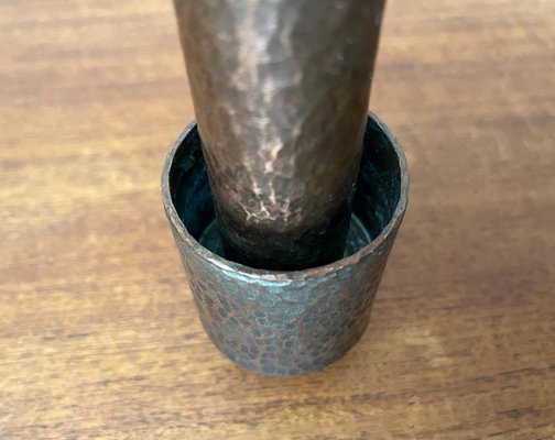 Mid-Century German Brutalist Copper Vase or Candleholder, 1960s-UAH-1799393