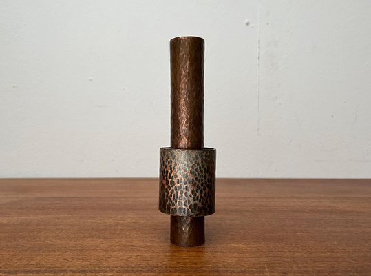 Mid-Century German Brutalist Copper Vase or Candleholder, 1960s-UAH-1799393