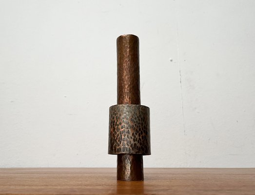 Mid-Century German Brutalist Copper Vase or Candleholder, 1960s-UAH-1799393