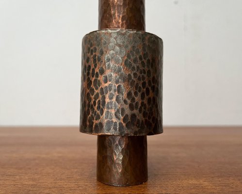 Mid-Century German Brutalist Copper Vase or Candleholder, 1960s-UAH-1799393