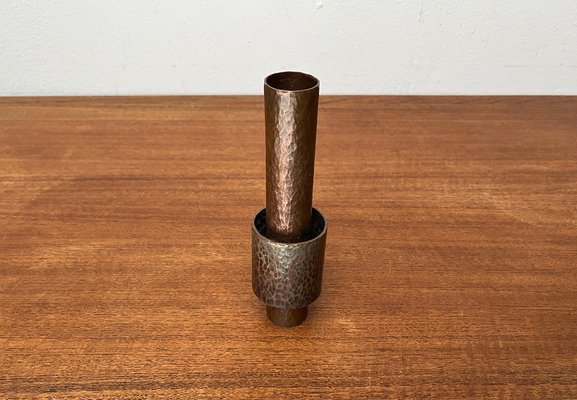 Mid-Century German Brutalist Copper Vase or Candleholder, 1960s-UAH-1799393