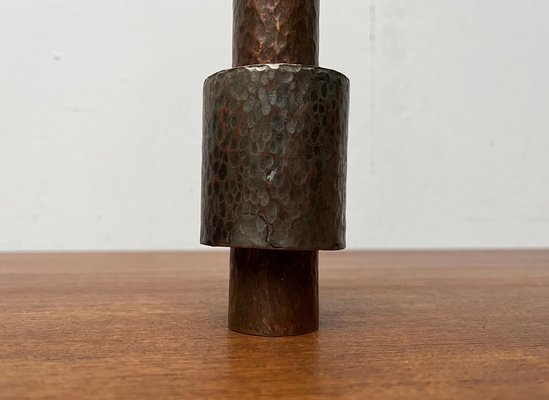 Mid-Century German Brutalist Copper Vase or Candleholder, 1960s-UAH-1799393