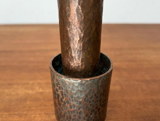 Mid-Century German Brutalist Copper Vase or Candleholder, 1960s-UAH-1799393