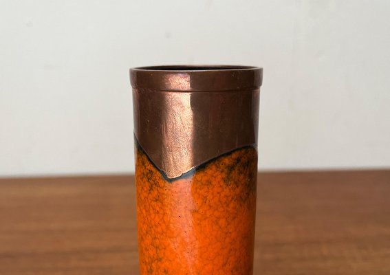 Mid-Century German Brutalist Fat Lava Copper Vase, 1960s-UAH-1799396