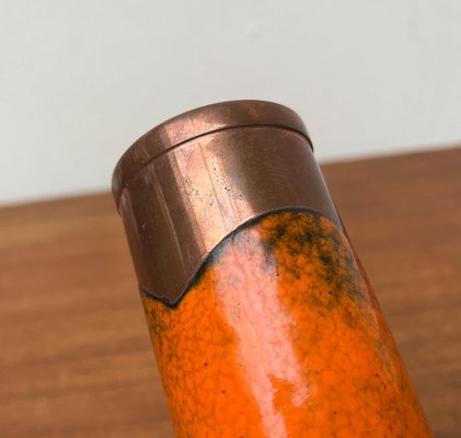 Mid-Century German Brutalist Fat Lava Copper Vase, 1960s-UAH-1799396