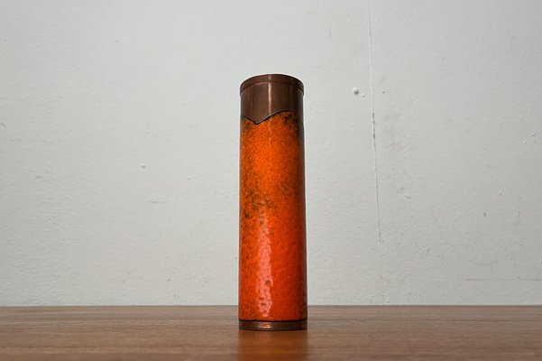 Mid-Century German Brutalist Fat Lava Copper Vase, 1960s-UAH-1799396