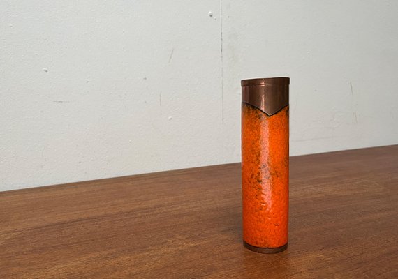 Mid-Century German Brutalist Fat Lava Copper Vase, 1960s-UAH-1799396