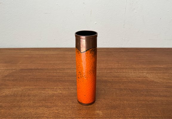 Mid-Century German Brutalist Fat Lava Copper Vase, 1960s-UAH-1799396