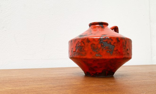 Mid-Century German Brutalist Fat Lava Pottery Ufo Vase, 1960s-UAH-1355325