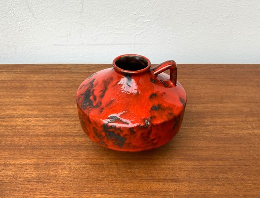 Mid-Century German Brutalist Fat Lava Pottery Ufo Vase, 1960s-UAH-1355325