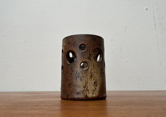 Mid-Century German Brutalist Handmade Pottery Candleholder, 1960s-UAH-1796988