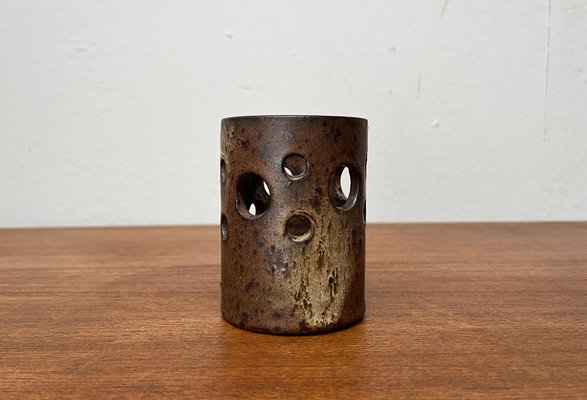 Mid-Century German Brutalist Handmade Pottery Candleholder, 1960s-UAH-1796988