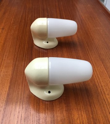 Mid-Century German Ceramic 6067 Sconces by Wilhelm Wagenfeld for Lindner, Set of 2-UAH-859786